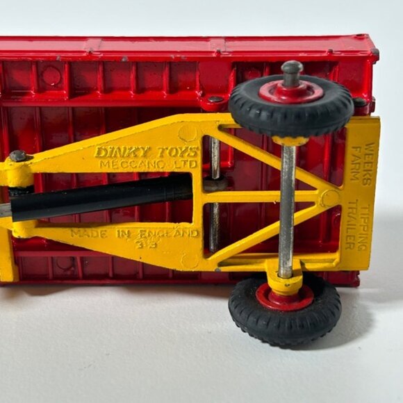 Vintage 60s Meccano Dinky Toys Weeks Farm Tipping Trailer #319 Made in England - Picture 10 of 11